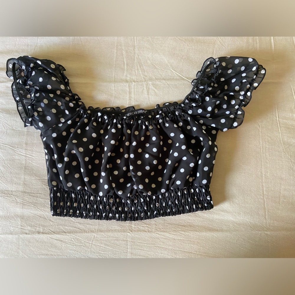 American Dreams Polka Dot Crop Top